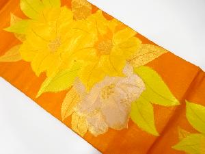 花模様織出し袋帯